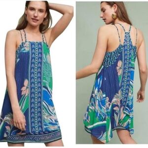 Maeve by Anthropologie slip dress with optional sheer overlay, size XS